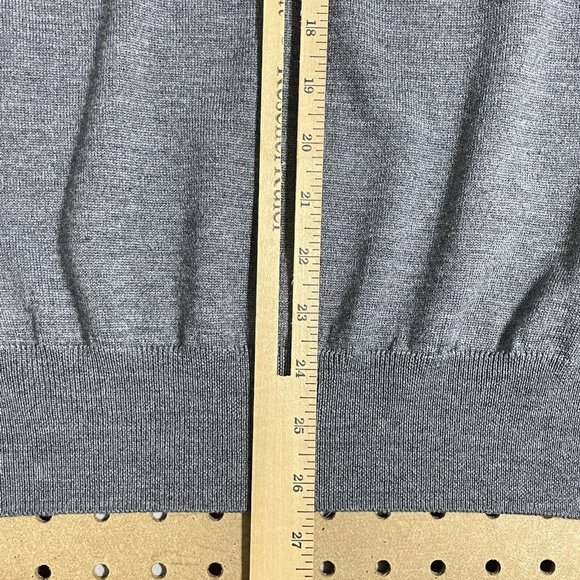 NWOT Peter Millar 100% Merino Wool 1/4 Zip Pullover Vest Gray Medium Men - Picture 7 of 7